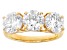 White Lab-Grown Diamond 14k Yellow Gold Ring 3.00ctw