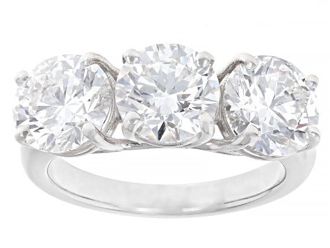 White Lab-Grown Diamond 14k White Gold Ring 5.00ctw