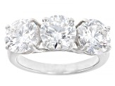 White Lab-Grown Diamond 14k White Gold Ring 5.00ctw