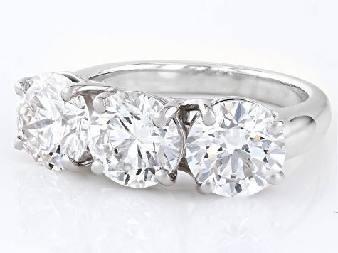 White Lab-Grown Diamond 14k White Gold Ring 5.00ctw