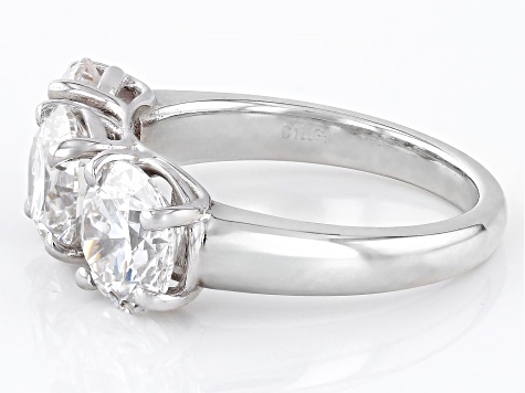 White Lab-Grown Diamond 14k White Gold Ring 5.00ctw