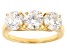 White Lab-Grown Diamond 14k Yellow Gold Ring 5.00ctw