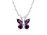 Purple African Amethyst Sterling Silver Pendant With Chain 0.39ctw