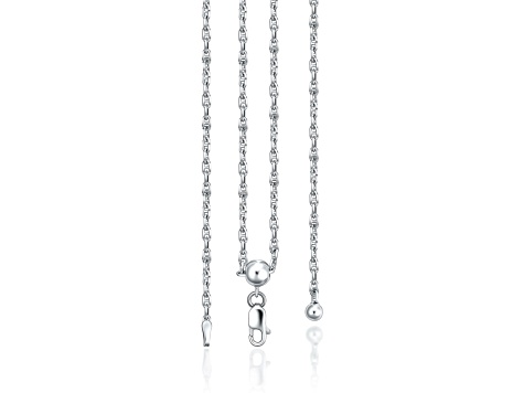 Sterling Silver Twisted Mariner Adjustable Slider Chain - 17993A | JTV
