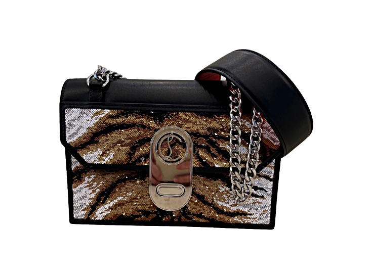 Christian Louboutin Elisa Paillettes Sequin Bengal Calf Bag