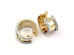 EFFY 14K White and Yellow Gold Diamond Earrings, 0.39ctw