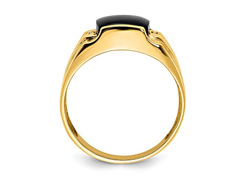 10K Yellow Gold AA Diamond men's ring