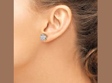 14K Rose Gold Flower G H I Ture Light Moissanite Earrings