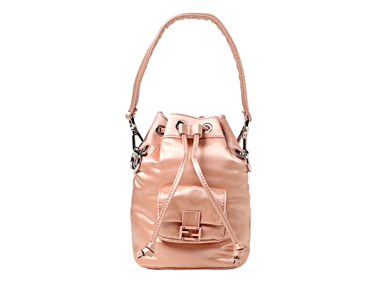 ハンドバッグ FENDI SS25 \"MON TRESOR\" MINI BAG Mini Mon Tresor FF jacquard fabric and leather bucket bag