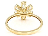 White Lab Grown Diamond 14k Yellow Gold Ring 1.00ctw