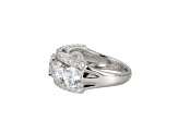 White Cubic Zirconia Platinum Over Sterling Silver Ring 7.95ctw