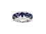 Blue And White Cubic Zirconia Platinum Over Sterling Silver Ring 7.75ctw