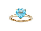 Swiss Blue Topaz 10K Yellow Gold Ring 2.00ctw