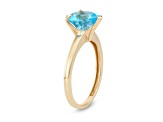 Swiss Blue Topaz 10K Yellow Gold Ring 2.00ctw