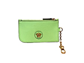 Versace La Medusa Green Vitello Card Case Key Chain