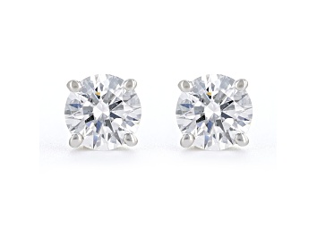 Picture of Round White IGI Certified Lab-Grown Diamond 18k White Gold Stud Earrings 0.75ctw.