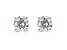 Round White Lab-Grown Diamond 18k Yellow Gold Stud Earrings 0.75ctw