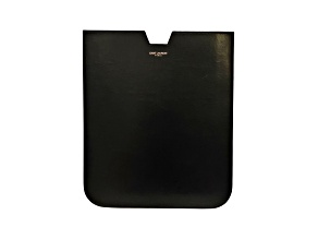 Saint Laurent iPad Pro Sleeve Smooth Black Calfskin Leather Gold Logo