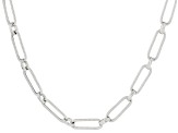 Judith Ripka Rhodium Over Sterling Silver 20" Paperclip Necklace