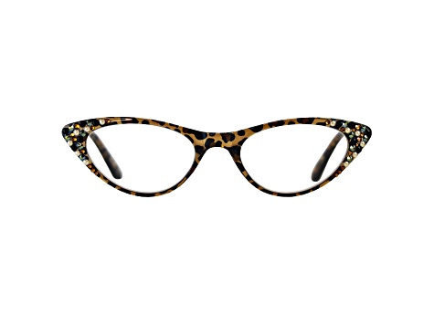 Leopard Cat Eye Frame Reading Glasses. Strength 2.00