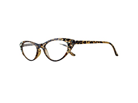 Leopard Cat Eye Frame Reading Glasses. Strength 2.00