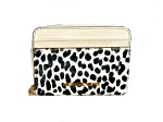 Michael Kors Jet Set Travel Medium Zip Around Card Case Wallet in Light Cream Multi