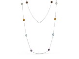 Multi-Gem 14k White Gold 34" Necklace 20.08ctw