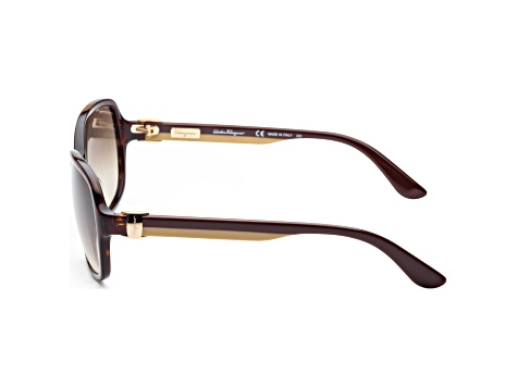 Ferragamo Women's Fashion 58 mm Tortoise Sunglasses|SF606S-214