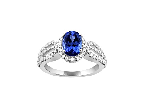 14K White Gold Tanzanite and Diamond Ring, 1.33ctw