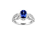 14K White Gold Tanzanite and Diamond Ring, 1.33ctw