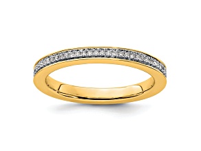14K Yellow Gold Stackable Expressions Diamond Ring 0.096ctw