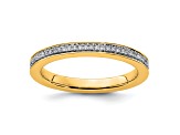 14K Yellow Gold Stackable Expressions Diamond Ring 0.096ctw