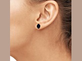 Black Sapphire Rhodium Over Sterling Silver Earrings 1.10ctw