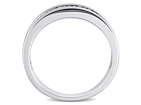 White Diamond Sterling Silver Unisex Ring 0.10ctw