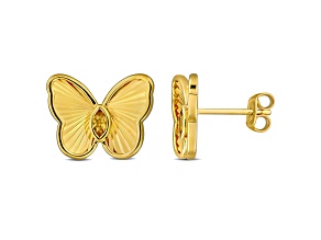 1/4 CT TGW Citrine Butterfly Stud Earrings in Yellow Plated Sterling Silver