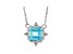 Judith Ripka 2.5ct Sky Blue Bella Luce Topaz Simulant Rhodium Over Sterling Silver Station Necklace