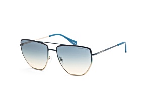 Michael Kors Women's Paros MK1126-13344M 60mm Pool Blue Gold Gradient Sunglasses|MK1126-13344M-60