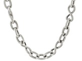 Judith Ripka Rhodium Over Sterling Silver Infinity Link Necklace