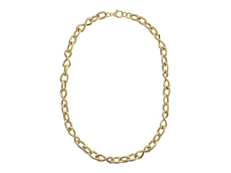 Judith Ripka 14k Gold Clad Infinity Link Necklace