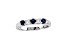0.60ctw Sapphire and Diamond Band Ring in 14k White Gold