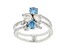 Blue and White Lab-Grown Diamond 14kt White Gold Ring 2.00ctw