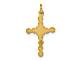 14K Yellow Gold Small 0.01ct. Diamond Cross Charm