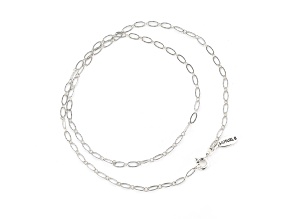 Silver Treasures by Samuel B. Sterling Silver 24 Inch Oval Link Chain