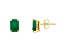 6x4mm Emerald Cut Emerald 14k Yellow Gold Stud Earrings