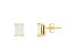 6x4mm Emerald Cut Opal 14k Yellow Gold Stud Earrings