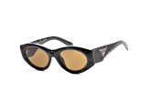 Prada Women's Fashion 54mm Black Yellow Marble Sunglasses | PR-20ZSF-19D01T