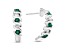 0.76ctw Emerald and Diamond J-Hoop Earrings in 14k White Gold