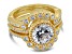 Judith Ripka 5.0ctw Bella Luce® 14k Gold Clad Ring Set of 3.