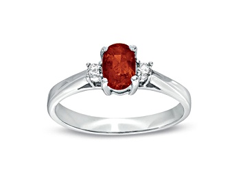 Picture of 0.50cttw Natural Heated Ruby and Diamond Ring in 14k White Gold