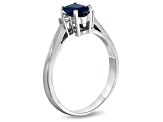 0.55ct tw Sapphire and Diamond Ring in 14k White Gold